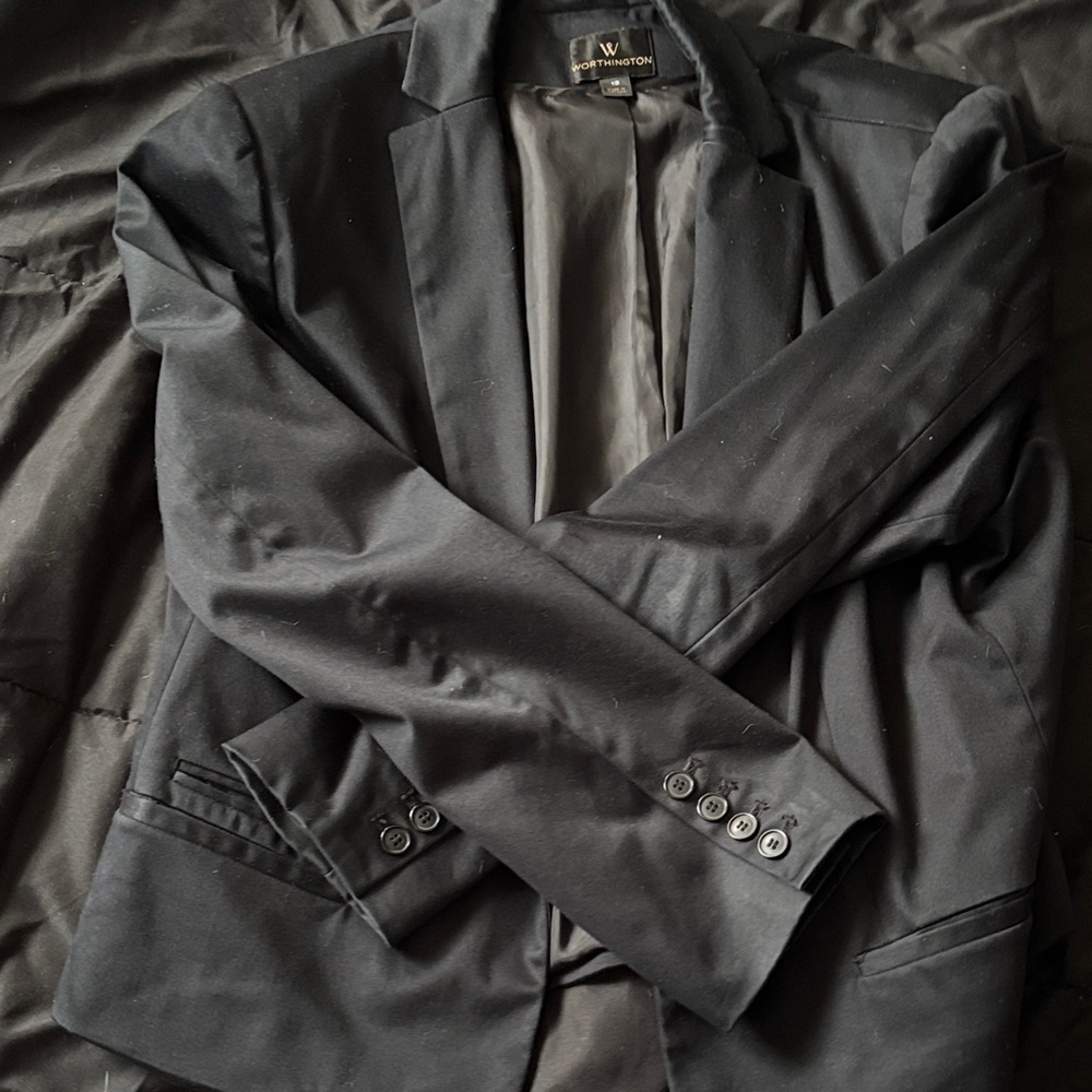 Worthington Classic Black Blazer size 18